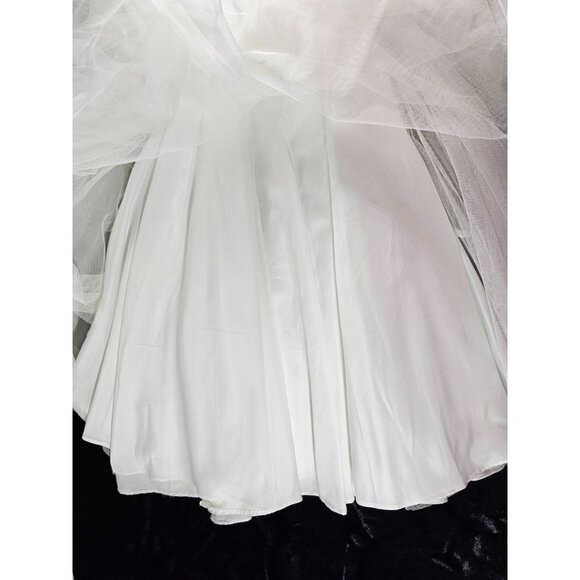 David's Bridal Ball Gown Flower Girl Dress With Heart Cut Out Style #RK1368-SZ 7 - Picture 8 of 15